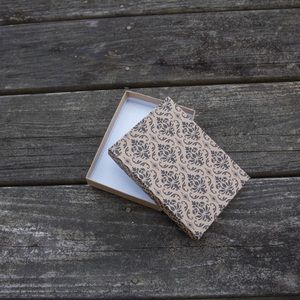 Tan and black paisley box